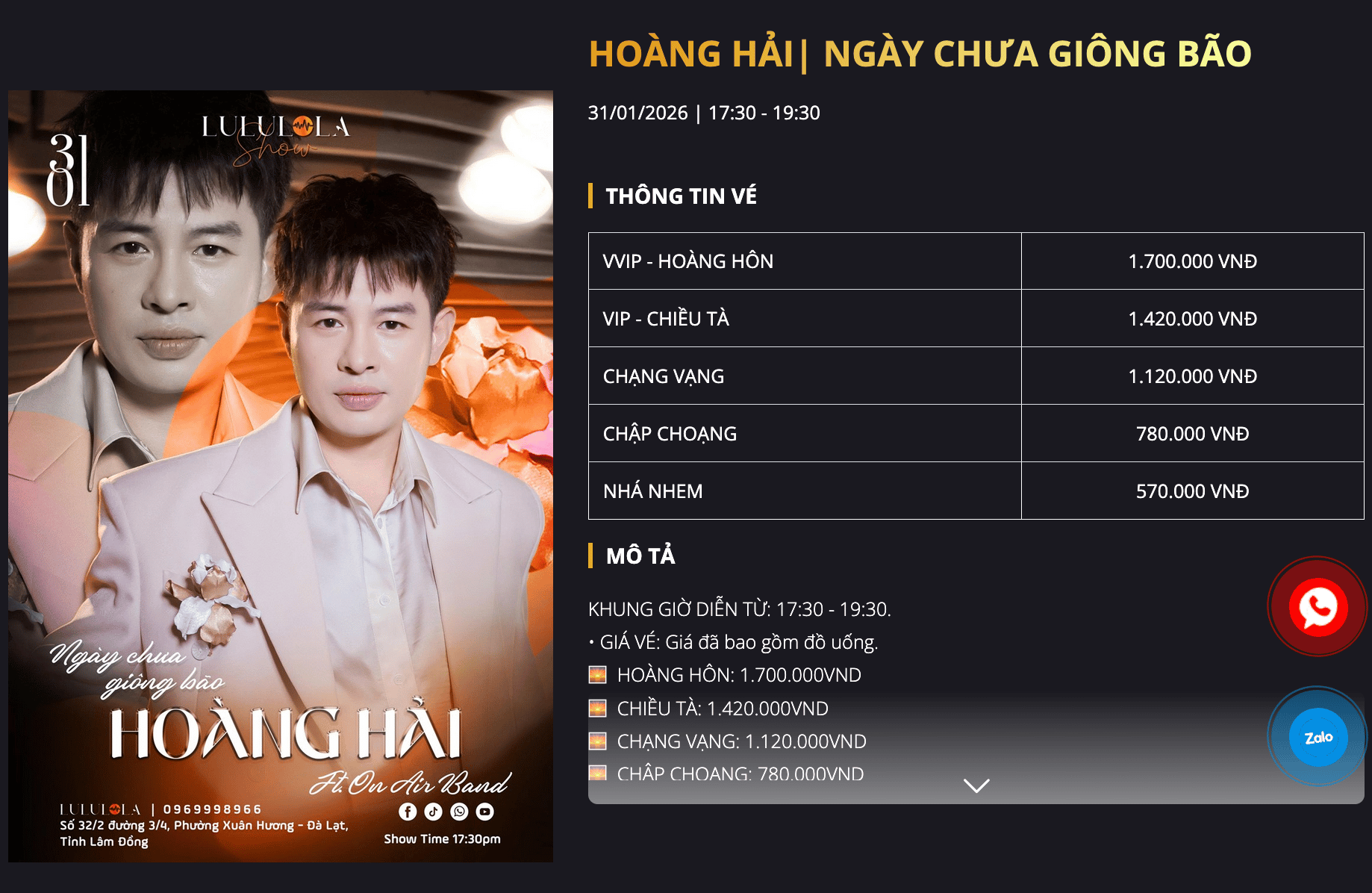 Lululola show Hoang Hai