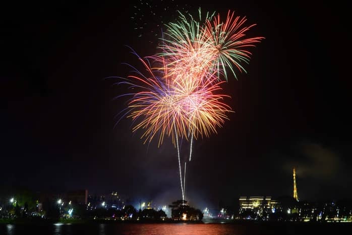 New Year's Eve Fireworks Display for the Year of the Horse 2026 — Xuan Huong Lake, Da Lat