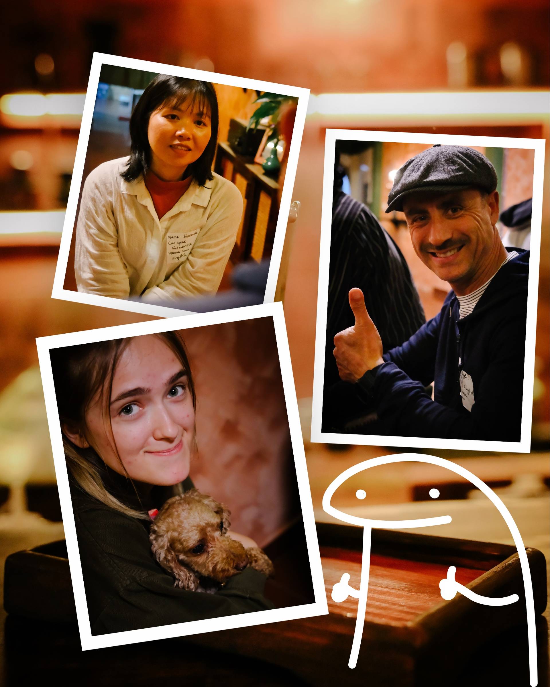 A cozy gathering in Đà Lạt where friends enjoy a board game night amid warm lighting and a relaxed atmosphere.